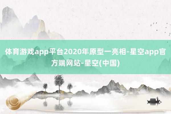 体育游戏app平台2020年原型一亮相-星空app官方端网站-星空(中国)